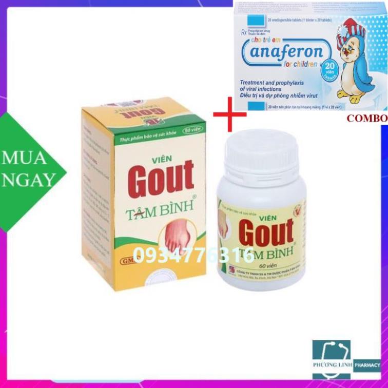 Combo Chim cánh cụt Nga+ Viên GOUT Tâm Bình ( Hộp 60 viên)