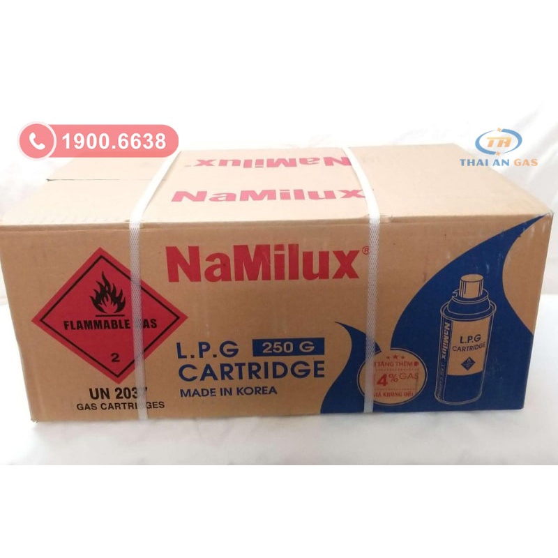 LON GAS MINI NAMILUX ( 4 LON ) ( giao màu ngẫu nhiên) kim khí đức nguyên