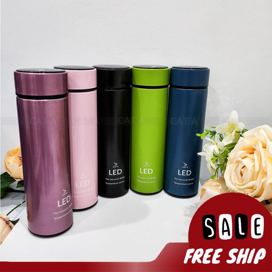 Bình giữ nhiệt led cao cấp CÁT Á  500ML CÓ ĐÈN LED HIỂN THỊ NHIỆT ĐỘ - Sang trọng, tiện lợi, giữ nhiệt 12 giờ | BigBuy360 - bigbuy360.vn