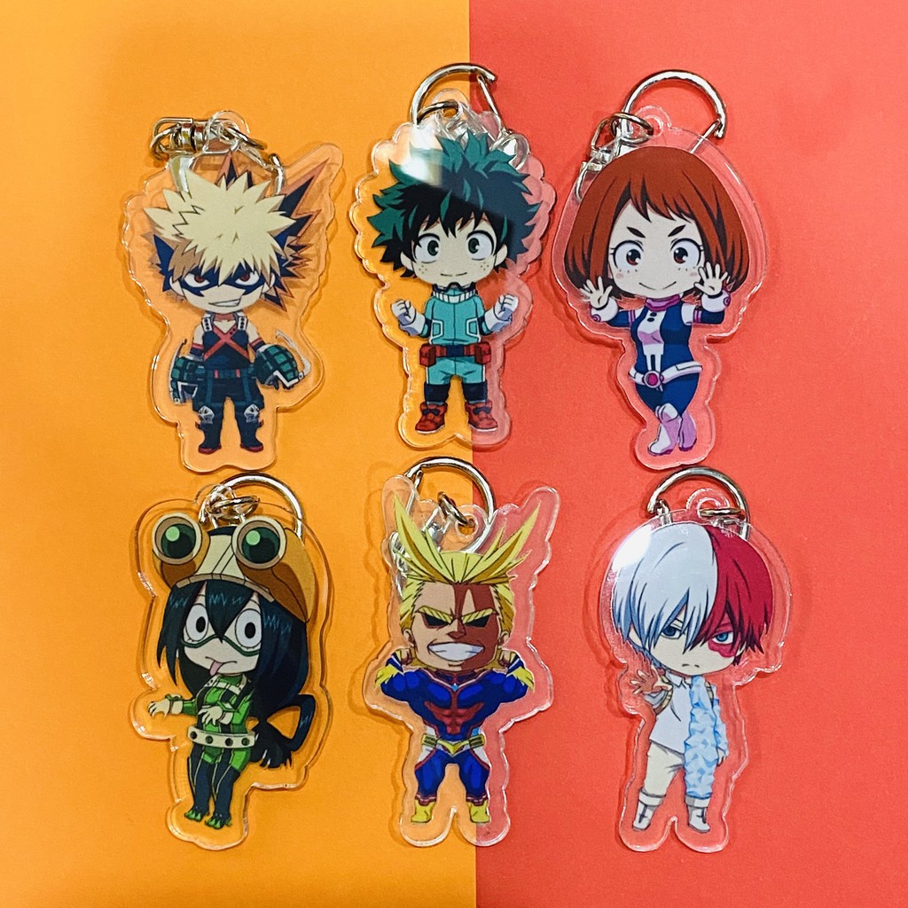 ( Mica trong acrylic ) Móc khóa Boku No Hero Academia Học viện anh hùng ver single quà tặng chibi anime