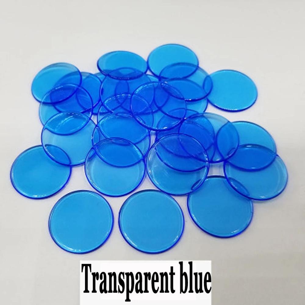 Chip Bingo 15mm Bằng Nhựa Trong Suốt Nhiều Màu Dành Cho Bé