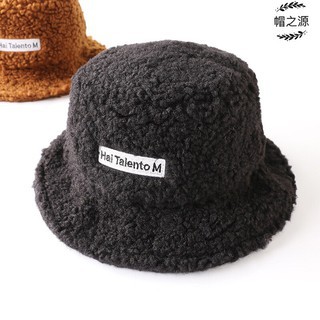 Mũ lông cừu bucket - mũ lông cừu nữ mềm giữ ấm thu đông ulzzang