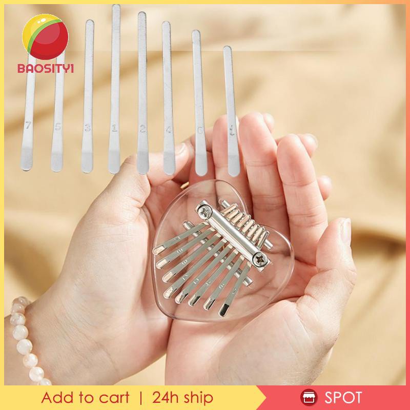 Set 8 phím đàn + ốc vít và thanh gắn mini cho đàn kalimba DIY