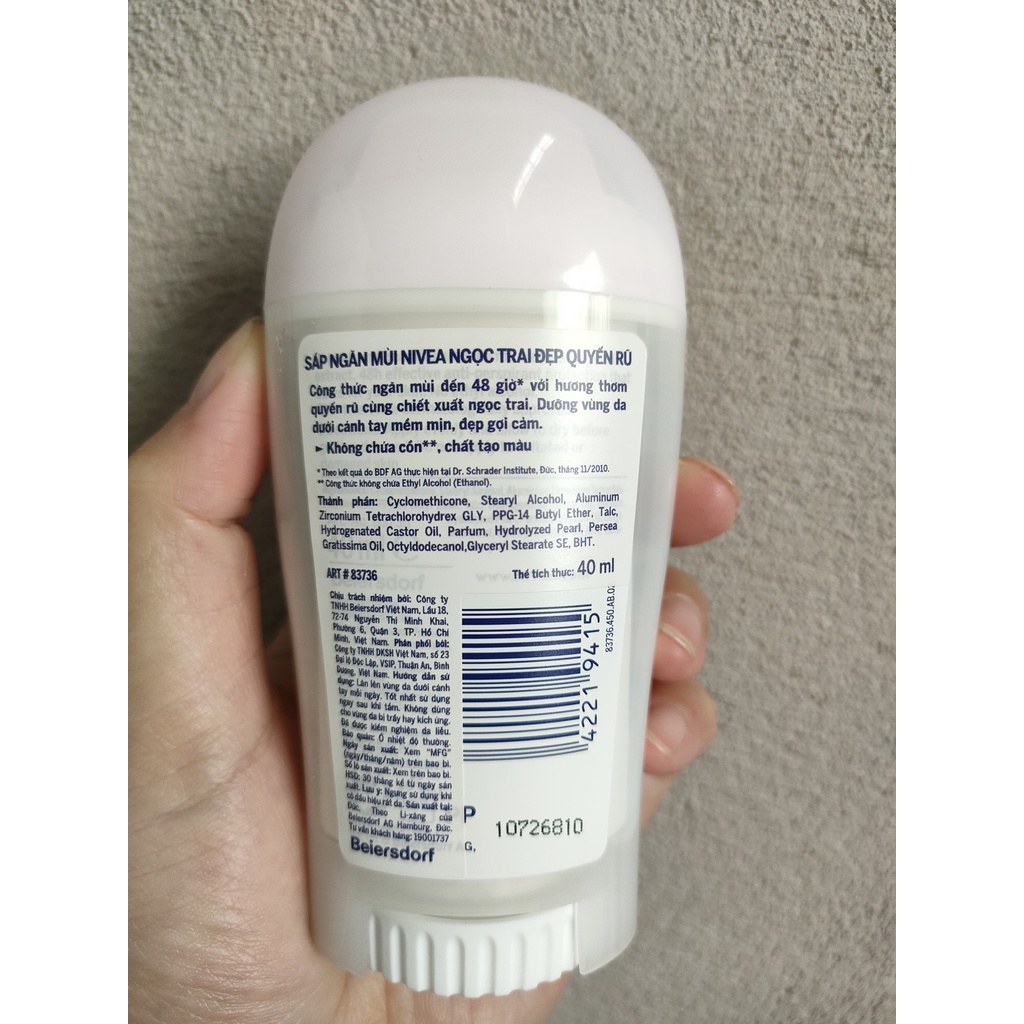 Sáp Ngăn Mùi Nivea Ngọc Trai 40ml cty