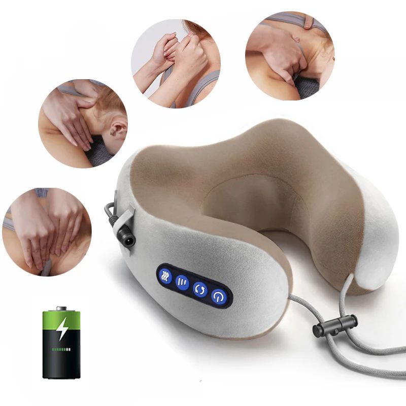 Gối Massage cổ, máy mát xa cổ hồng ngoại ⚡ Free ship⚡  giảm căng thẳng mệt mỏi, công nghệ Nhật Bản, bảo hành 6 tháng