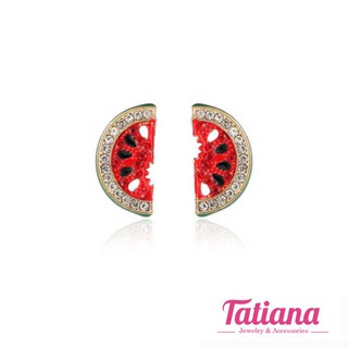 Bông Tai WaterMelon- Tatiana- BH3093 (Đỏ Đen)