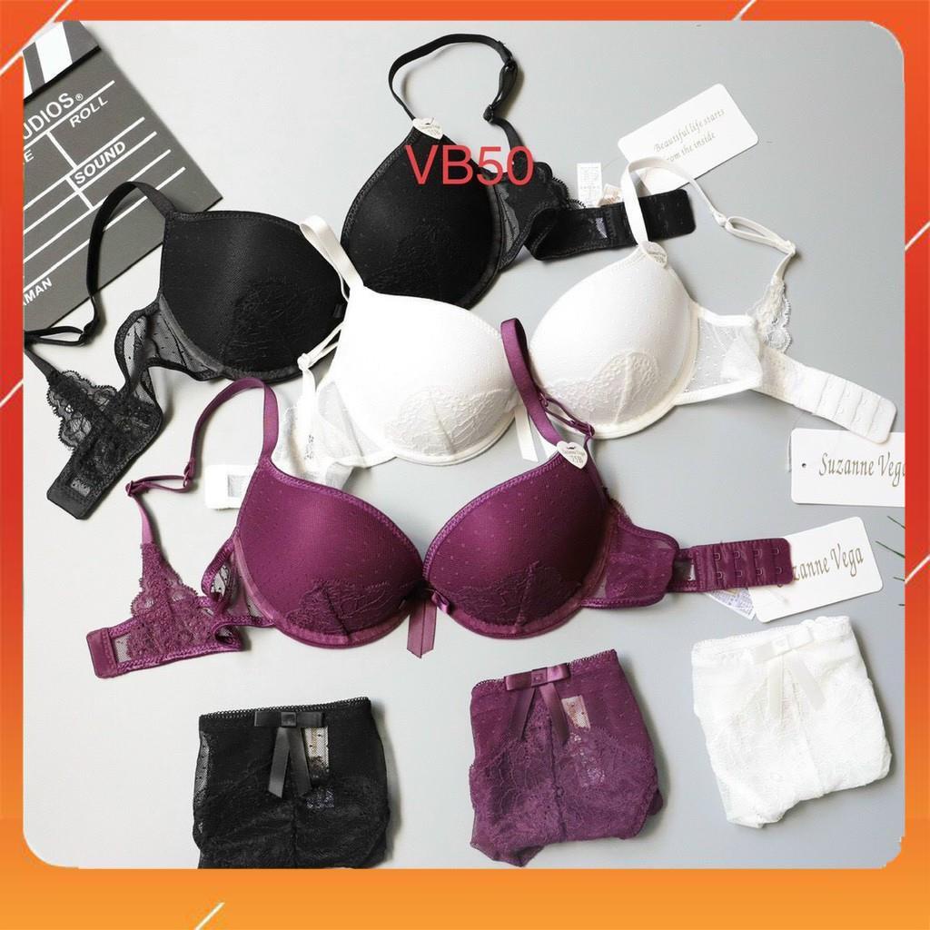 Set bộ đồ lót nữ phối ren áo có gọng, có mút đệm nâng đẩy tối đa, Mã B21279