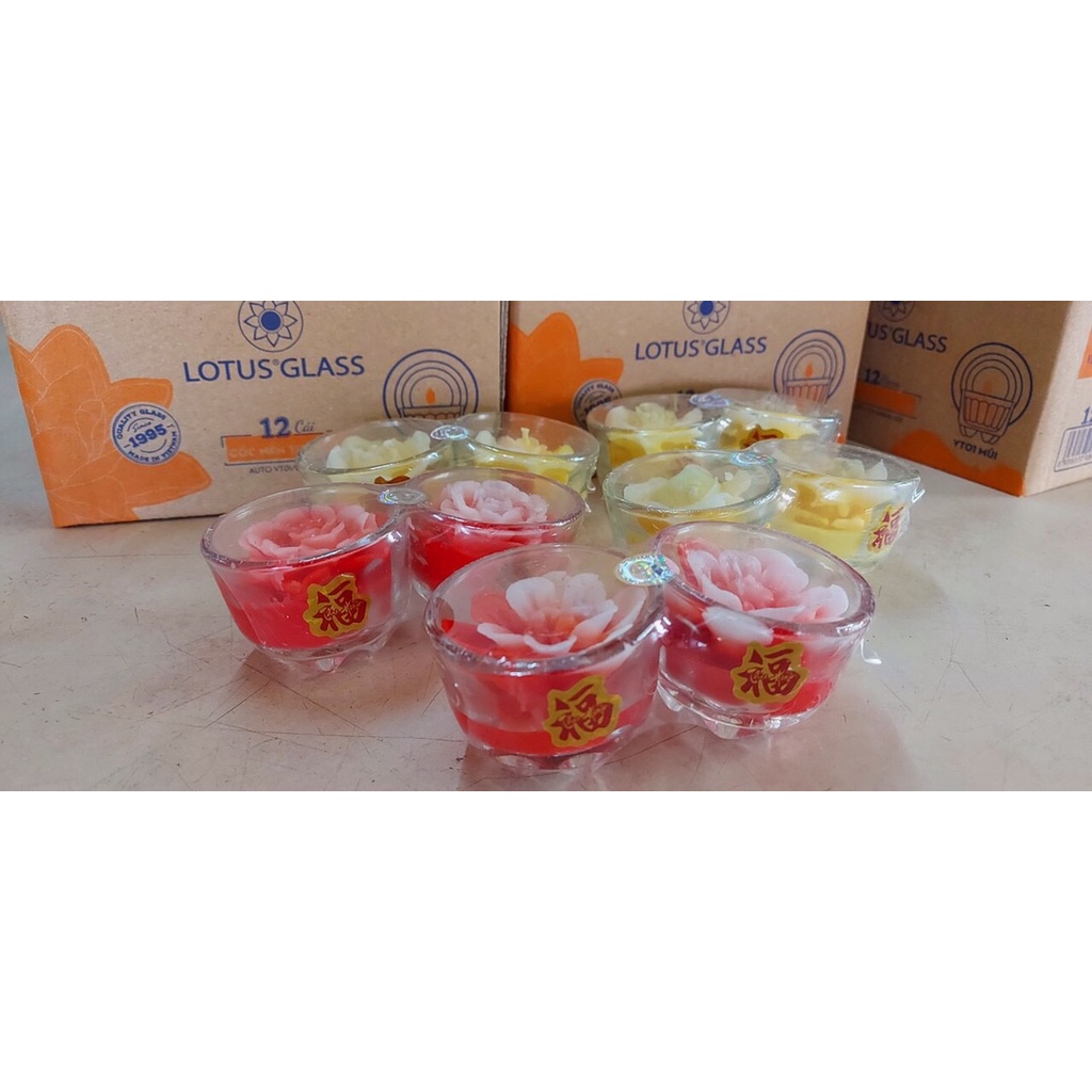 Đèn cầy ly  cúng T01 sáp bơ cháy liên tục 10 tiếng