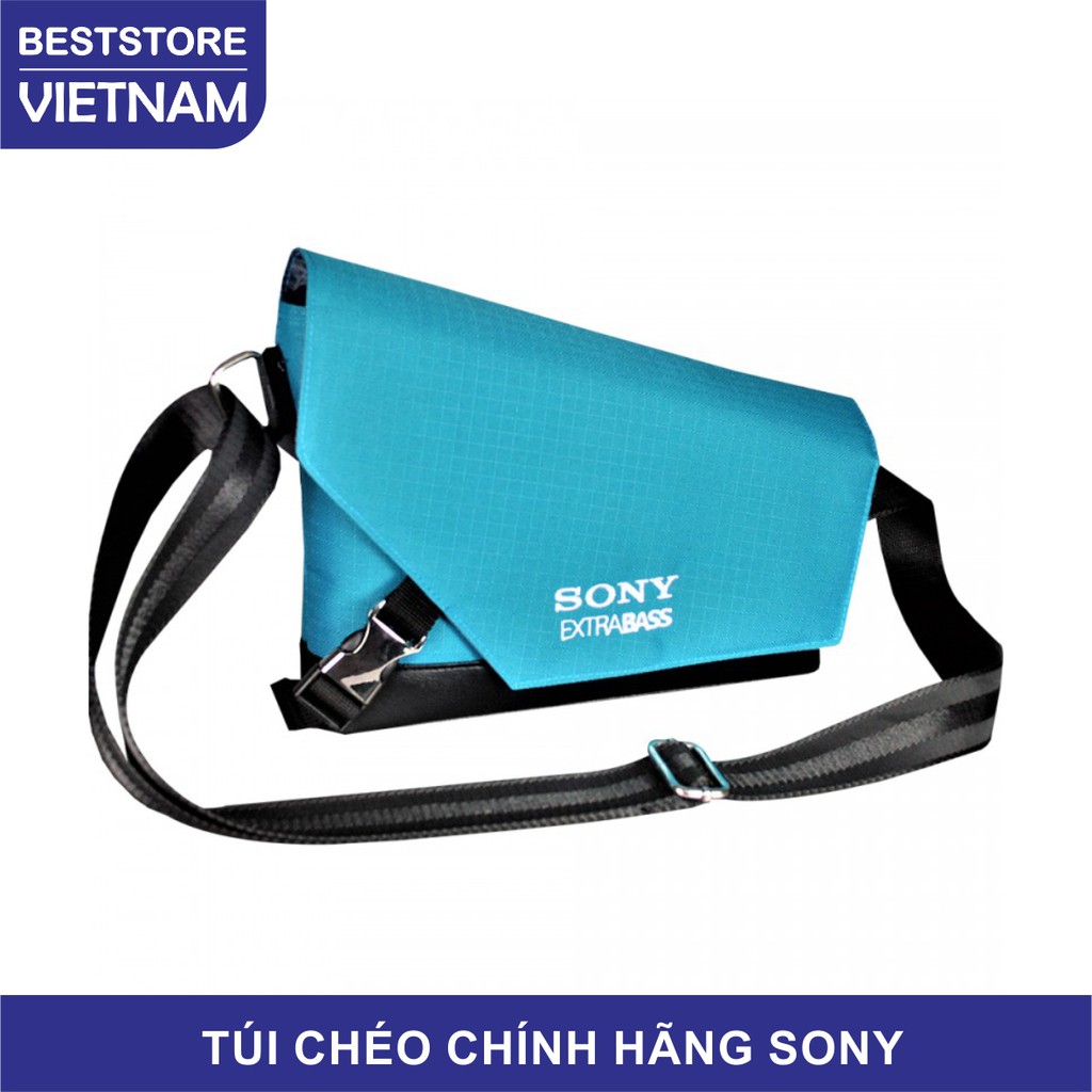 [ Bán Sỉ ] 05 TÚI ĐEO CHÉO SONY EXTRA BASS MÀU XANH - MẪU MỚI 2021 - CHÍNH HÃNG