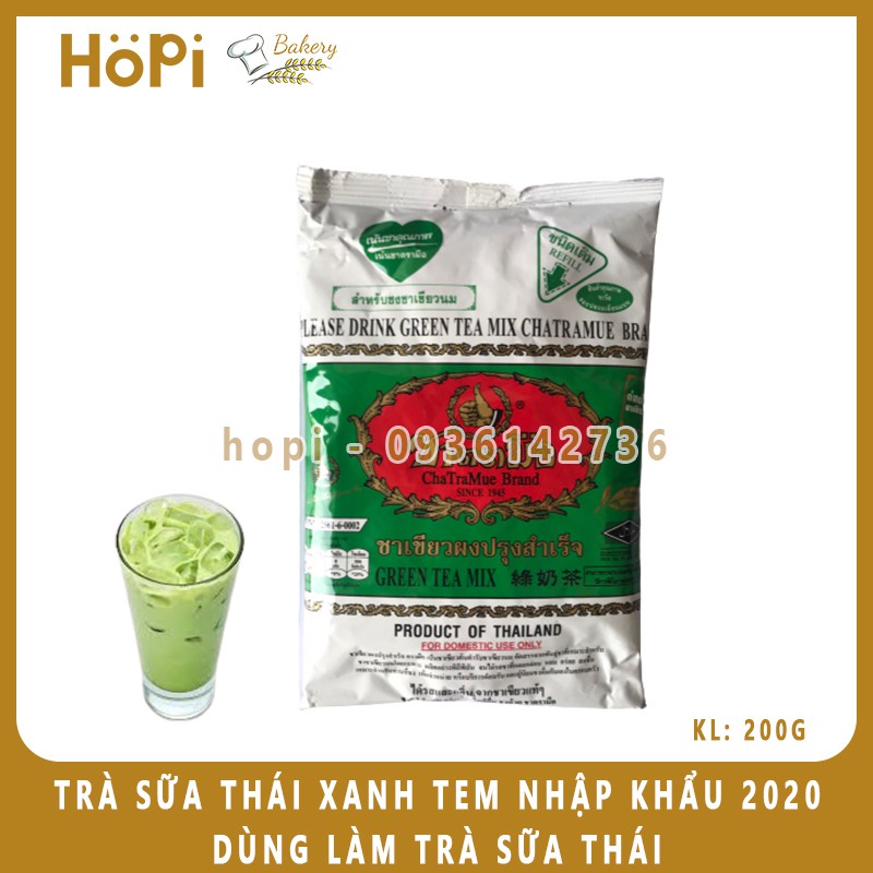 Trà Thái Xanh Hàng Nhập Khẩu Loại 1 Nội Địa Thái Lan Năm 2020 (200g) - Pha 5 lít trà sữa