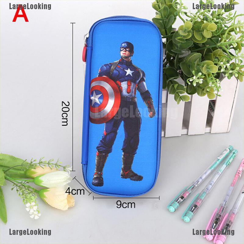 1 Hộp Đựng Bút Eva Họa Tiết Marvel Captain America / Spiderman Độc Đáo