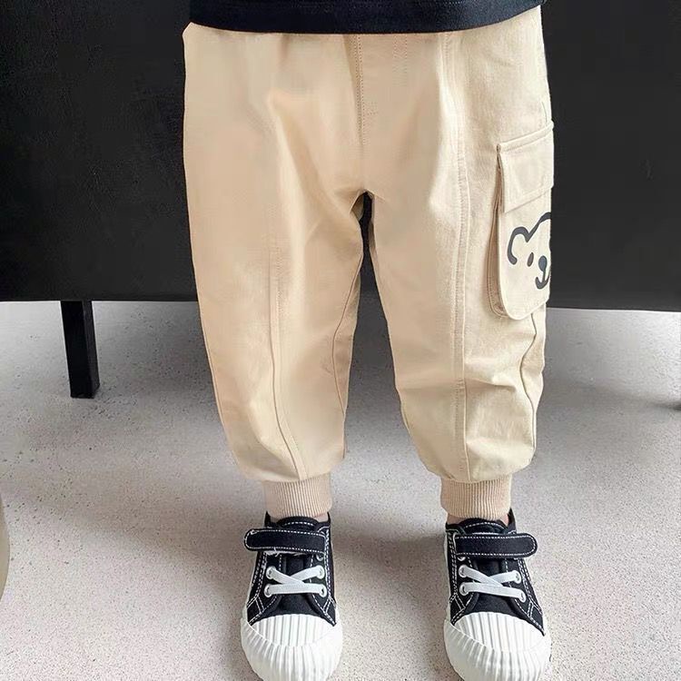 Quần Jean Cotton Ống Rộng Thời Trang Xuân Thu Dễ Phối Đồ Cho Bé Trai