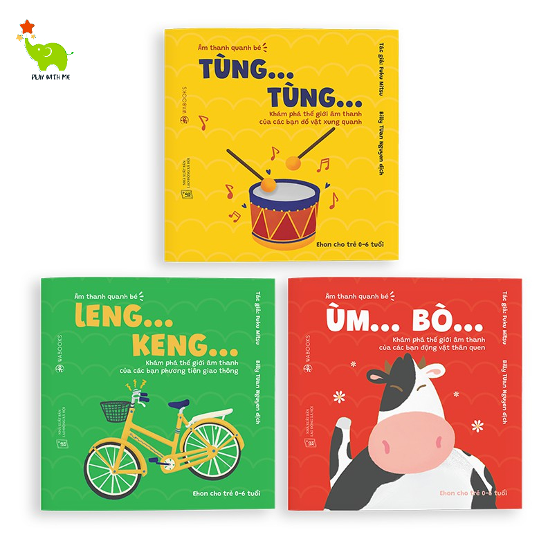 Sách - Ehon Âm Thanh Quanh Bé: Bộ 3 Cuốn  - Cho Bé 0-6 Tuổi