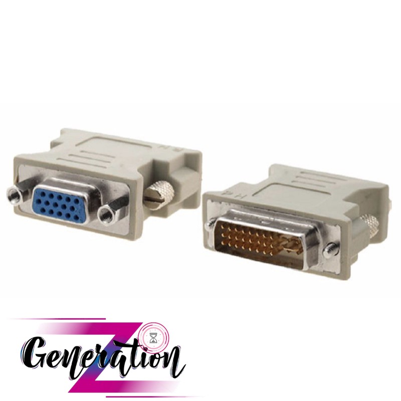 Đầu chuyển đổi DVI (24+5) cổng đực sang VGA cổng cái - Đầu chuyển DVI sang VGA