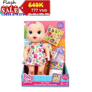 Đồ chơi búp bê Baby Alive Em Bé Uống Sữa - Áo Hoa A9291/A9290