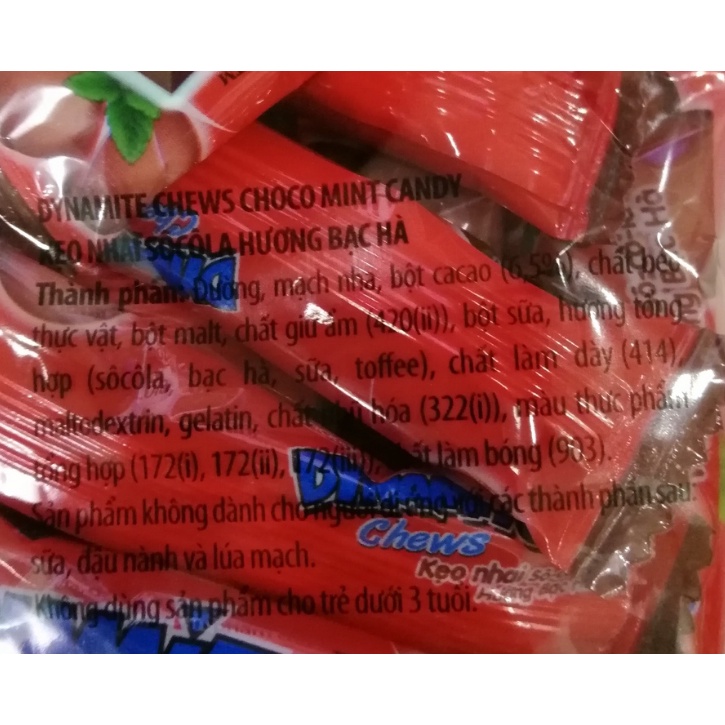 Kẹo Nhai Socola Hương Bạc Hà 3 Viên Dynamite Chews