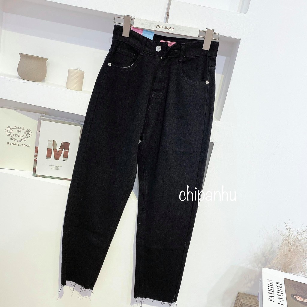 QUẦN BAGGY JEANS CUT GẤU TUA RUA QBG1505