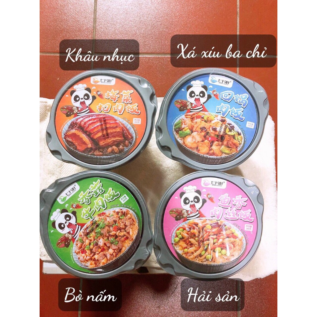 [SIÊU HOT] Cơm Tự Sôi Gấu Trúc Trùng Khánh 4 Vị Siêu Ngon - Hộp To 280gr