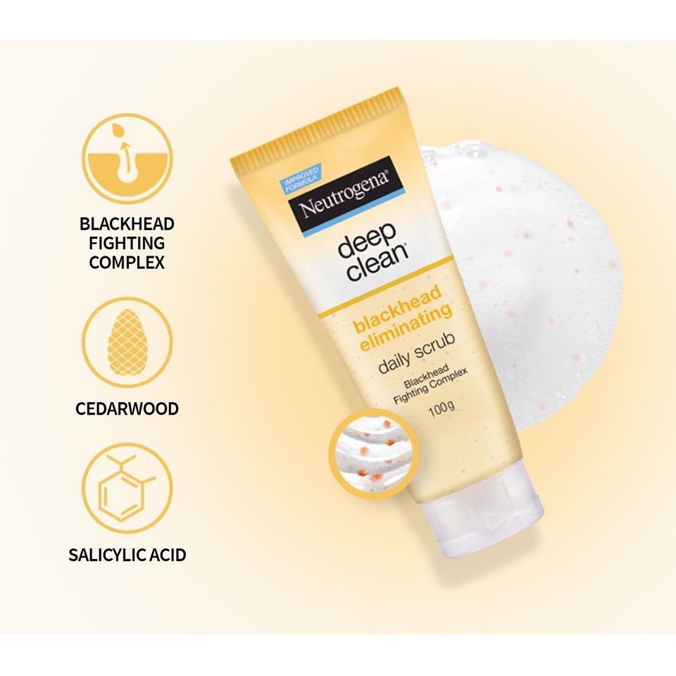 Tẩy Tế Bào Chết NEUTROGENA giảm và ngăn ngừa mụn đầu đen - Blackhead Eliminating Daily Scrub 100G