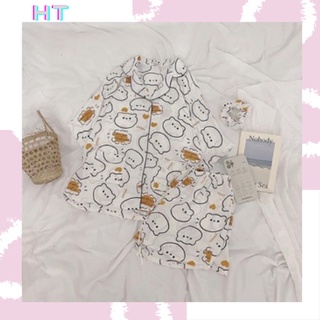 Set bộ pizama bộ mặc nhà siêu chất siêu mát - pizama 2 túi cực xinh