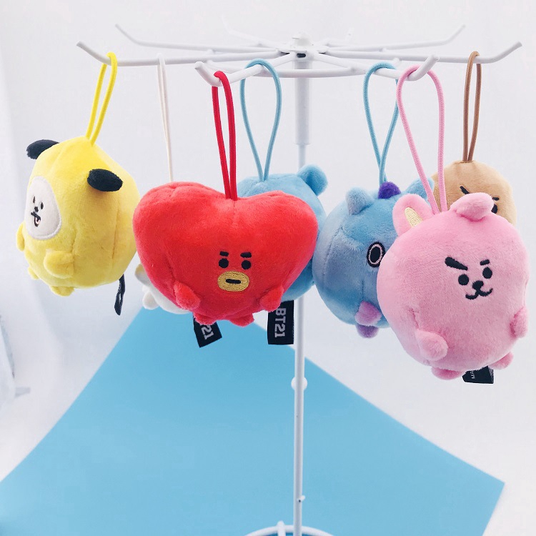 Móc chìa khoá nhồi bông hình BTS BT21