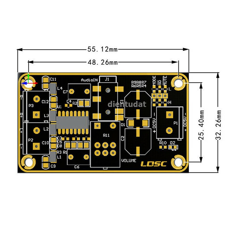 Mạch Khuếch Đại Âm Thanh Class D 2*5W - PAM8406 - LQSC