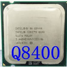 Bộ vi xử lý Chíp Q8400 socket 775,CPU Q9400 dùng main G31,- Q8400, Hàng chính hãng(Tặng keo tản nhiệt)