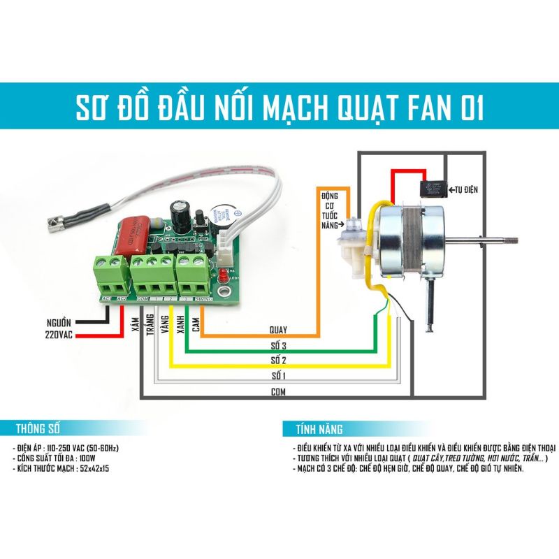 Mạch Điều Khiển Quạt FAN-01 / QT-311