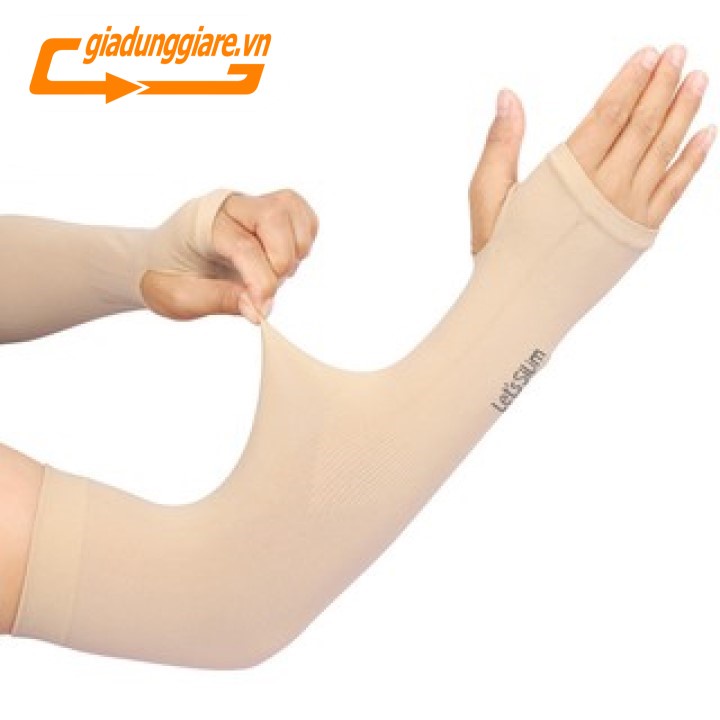 Đôi Găng tay chống nắng xỏ ngón Hàn Quốc Let's Slim Aqua  chống tia UV vải dầy dặn - giadunggiare.vn