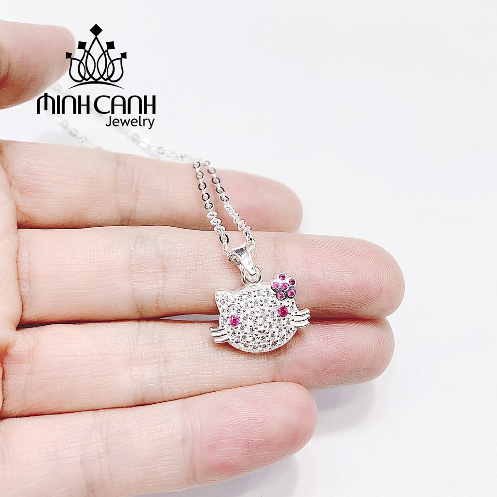 Dây Chuyền Bạc Mặt Mèo Hello Kitty Cho Bé Gái - Minh Canh Jewelry