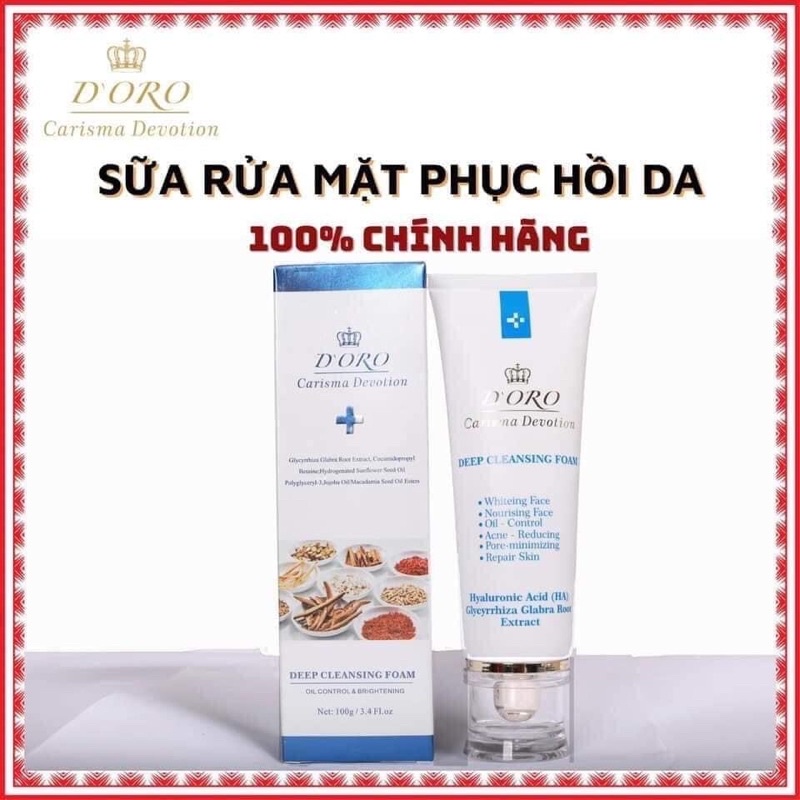 SỮA RỬA MẶT THẢI ĐỘC KIỀM DẦU DORO 100g