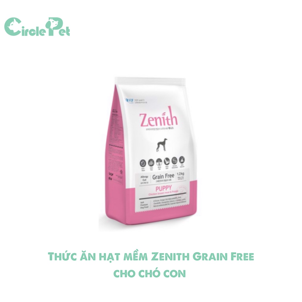 Thức Ăn Hạt Mềm Zenith Grain Free Cho Chó Con Chất Lượng Tốt Túi 1,2kg - Circle Pet