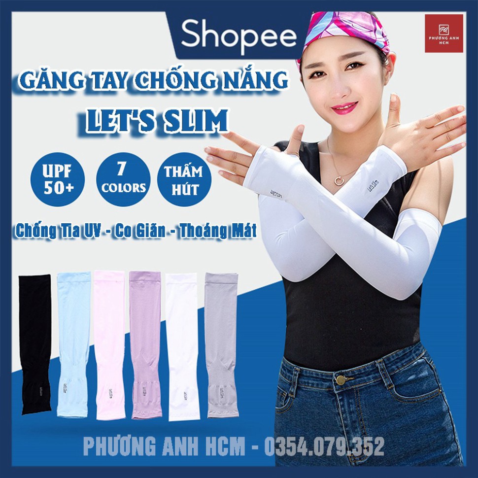 [Mã FADI5K245 giảm 5K đơn 0đ] Găng Tay / Bao Tay Chống Nắng Let's Slim, Ống Tay Chống Nắng Xỏ Ngón Chống Tia UV