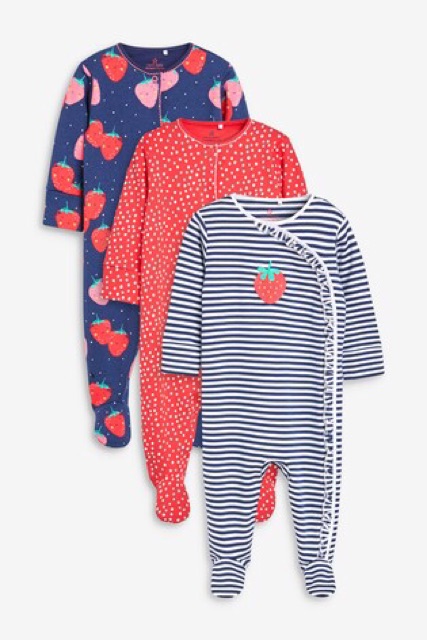 Body ngủ cotton liền tất/Sleepsuit Next cho bé trai/bé gái