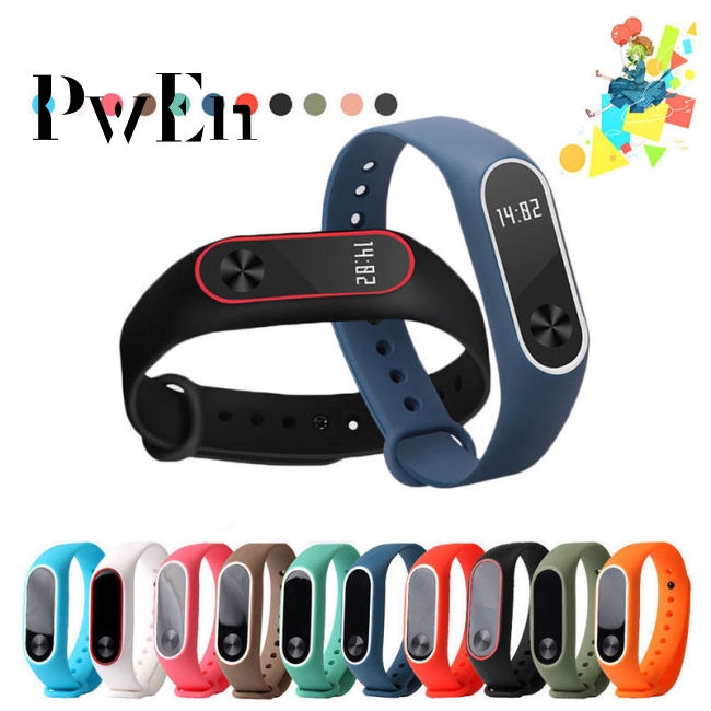 Dây đeo thay thế chất liệu silicon màu trơn cho XIAOMI MI Band 2