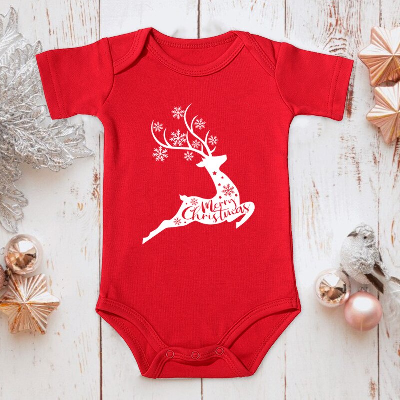 Giáng Sinh Cho Bé Cotton Body Giáng Sinh Đầu Tiên Của Tôi Áo Liền Quần Cho Bé Sơ Sinh Bé Trai Bé Gái Dễ Thương Tập Đi Xmas Quần Áo
