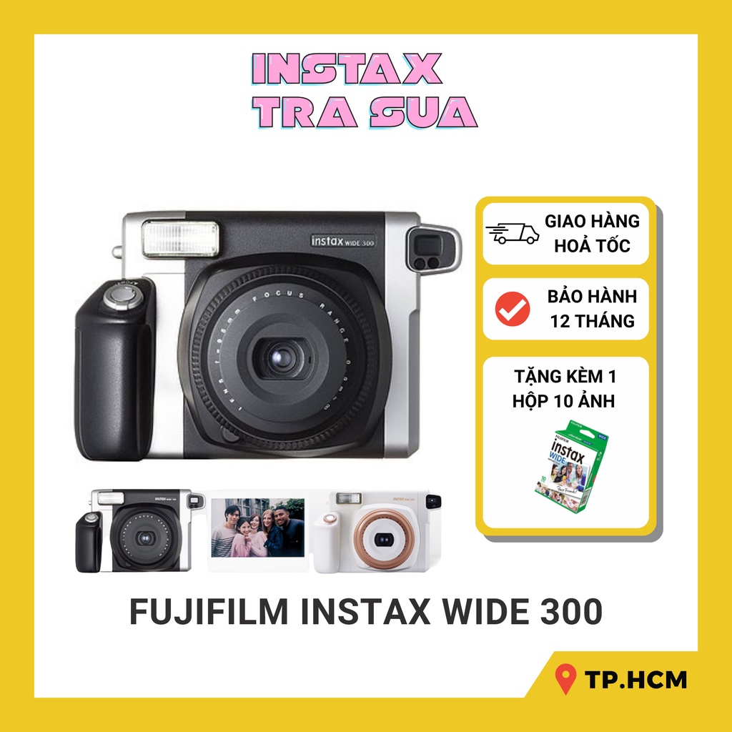 Fujifilm Instax Wide 300 - Máy ảnh chụp lấy ngay khổ WIDE - Tặng kèm 10 film | BigBuy360 - bigbuy360.vn