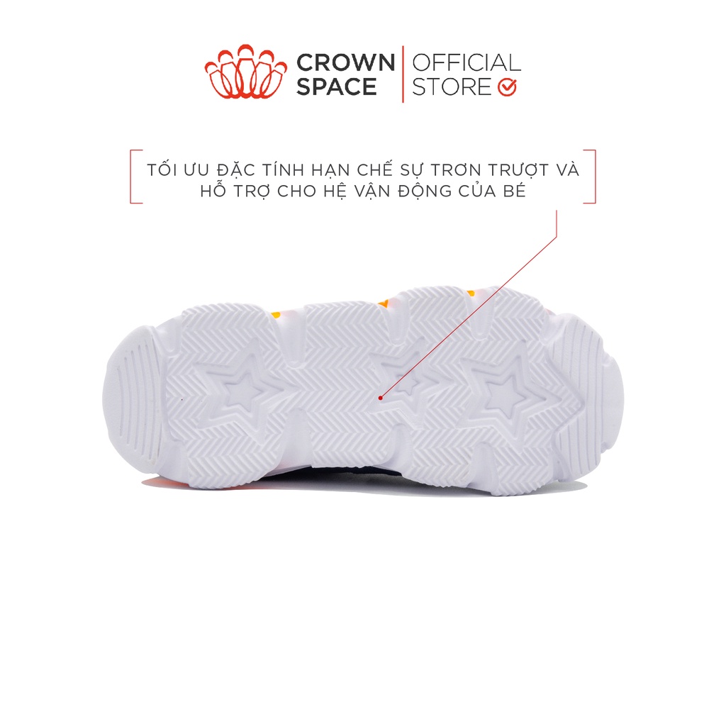 Giày Thể Thao Bé Trai Bé Gái Đi Học Siêu Nhẹ Crown Space UK Sport Shoes CRUK8029 Cho Trẻ em Cao Cấp Êm Thoáng Size 32-37