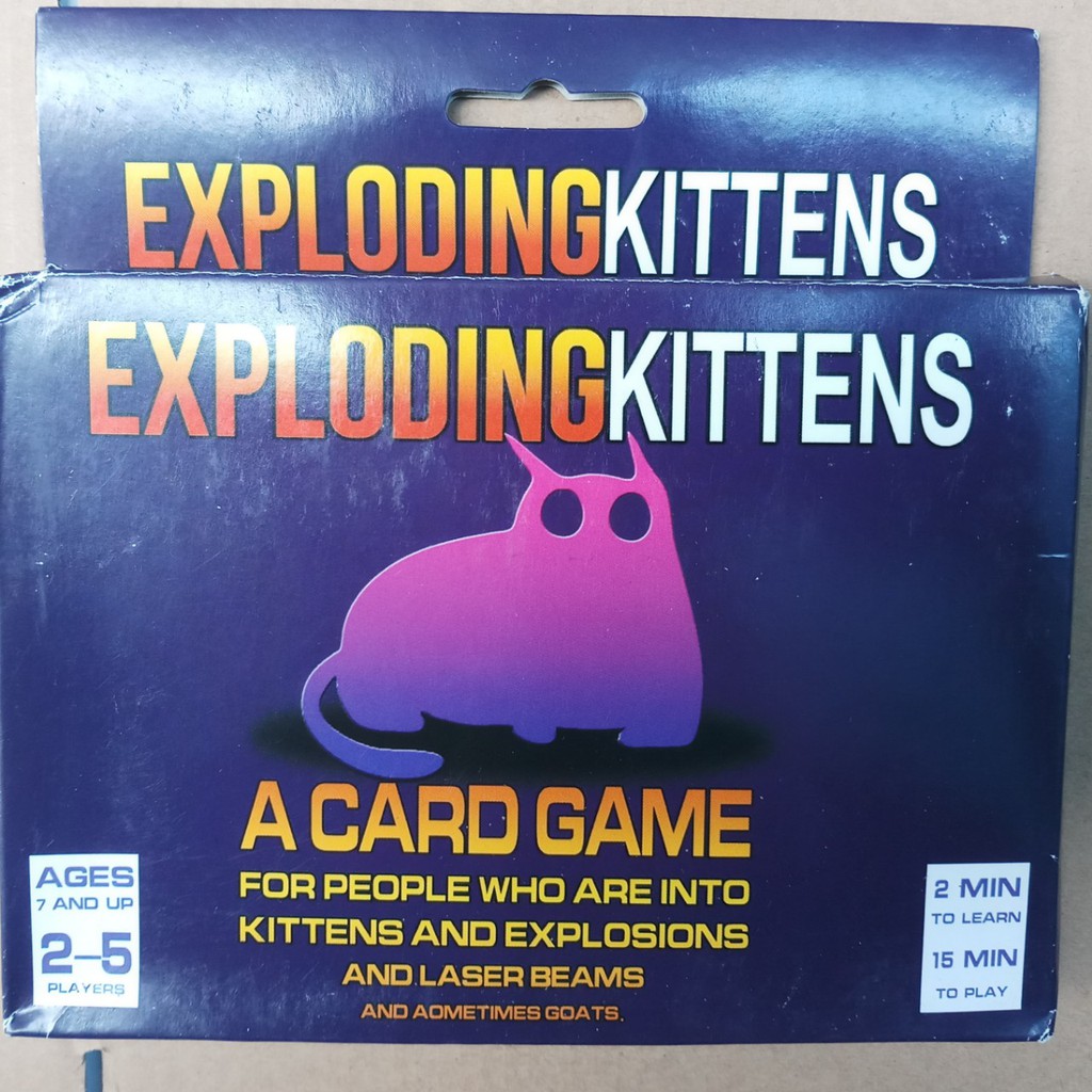 Đồ chơi trẻ em Broadgame Mèo nổ Exploding Kittens LOẠI 56 Lá Giấy Cứng chất lượng cao.