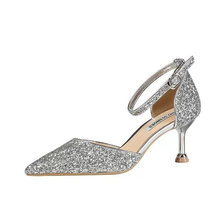 Fashionable Metallic High Heels For Women