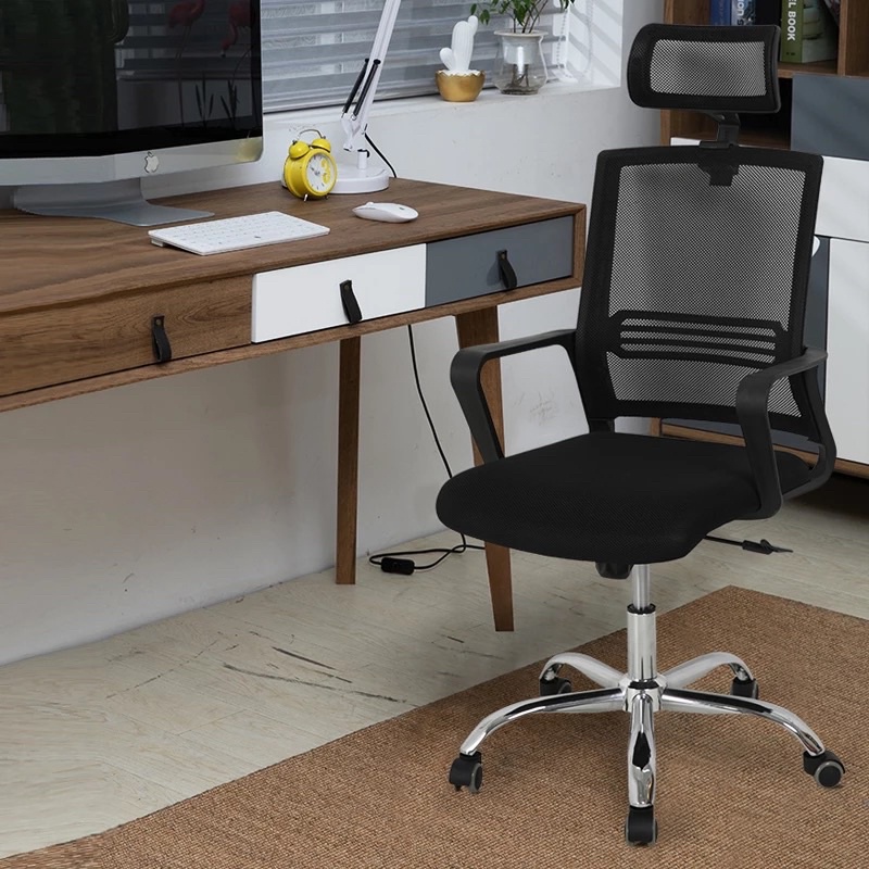 ghế xoay tựa đầu Trường Mai Sài Gòn có lò so gật gù thư giãn model hiện đại