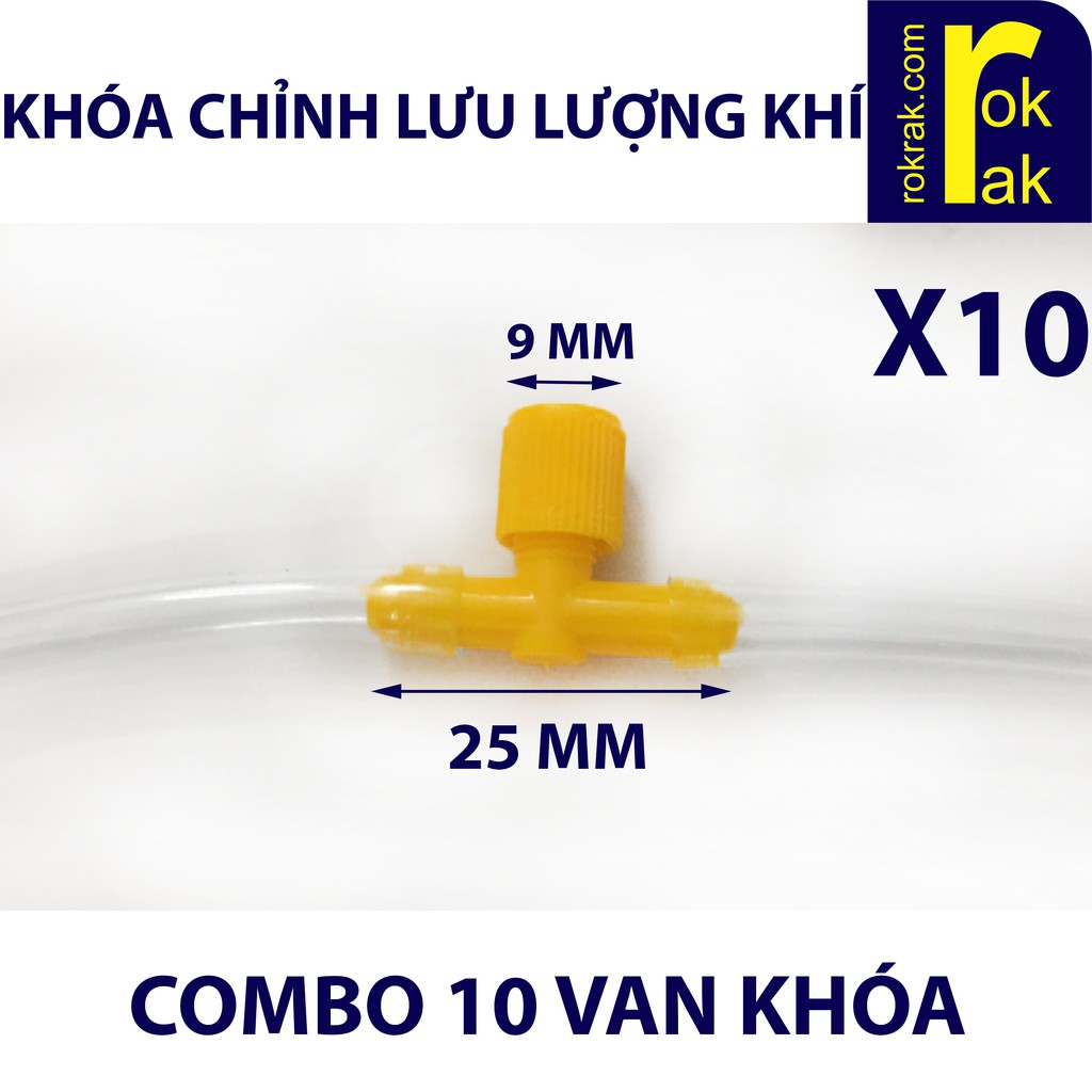 Combo 10 van khóa điều chỉnh lưu lượng khí cho máy sục oxy CÁC LOẠI