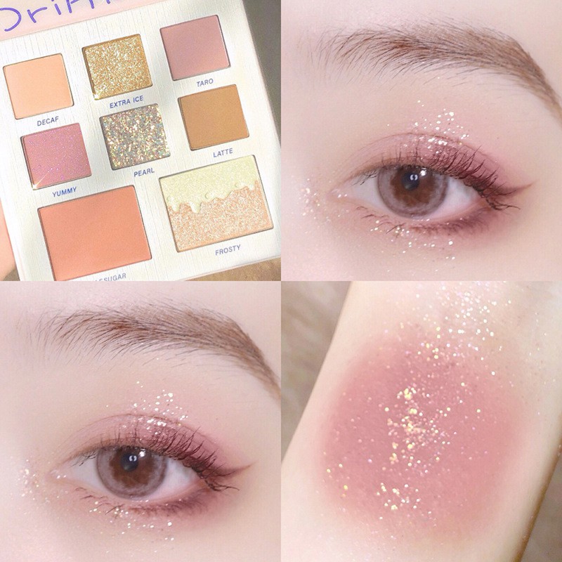 Bảng mắt DIKALU MILKTEA PALETTE nhũ xinh xắn