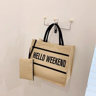 túi cói hello weekend