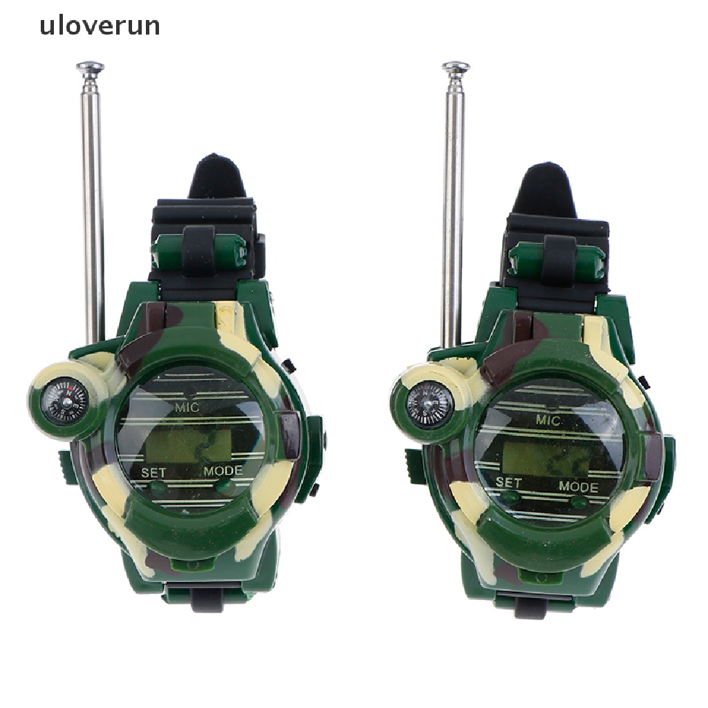 Set 2 Bộ Đàm Trẻ Em 7 Trong 1 Tích Hợp Đồng Hồ Đeo Tay Tiện Dụng
