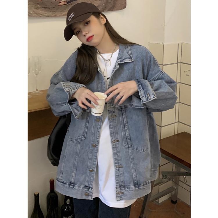 Áo khoác bò áo khoác denim jean cá tính thu đông Firstdateclothing