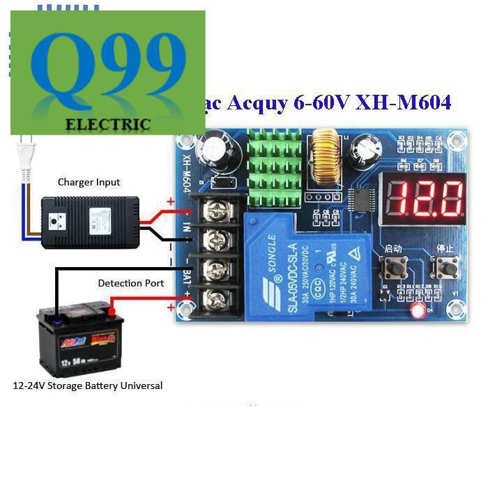 [Giá rẻ] [Q99] Mạch Bảo Vệ Sạc Acquy 6-60V XH-M604 zin HD1