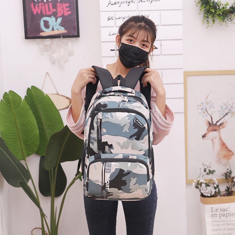 Balo đi học cỡ lớn chống thấm nước thời trang Hàn Quốc cho nam