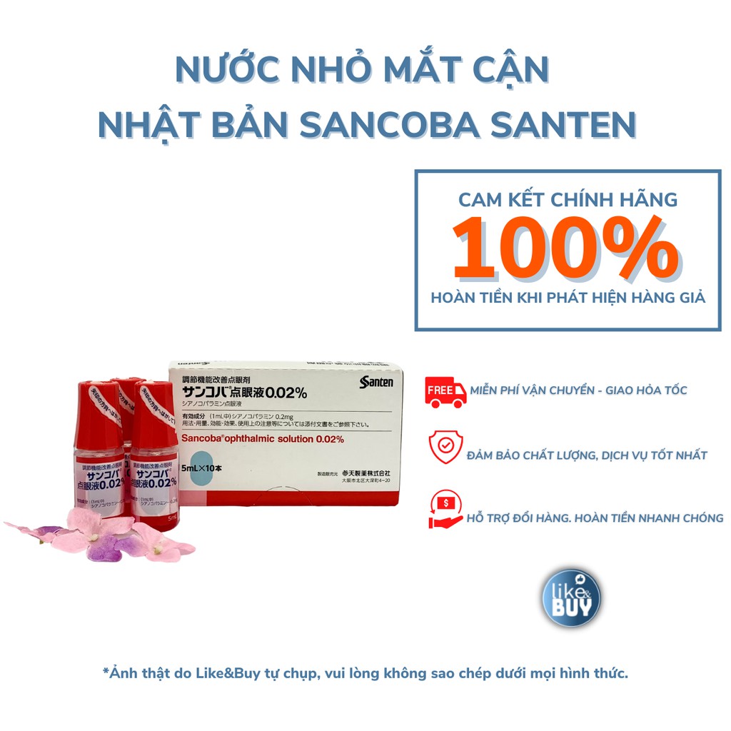 Sancoba Nhật, nước nhỏ mắt cận hỗ trợ chống cận, giảm cận thị - hàng nội địa LikeandBuy