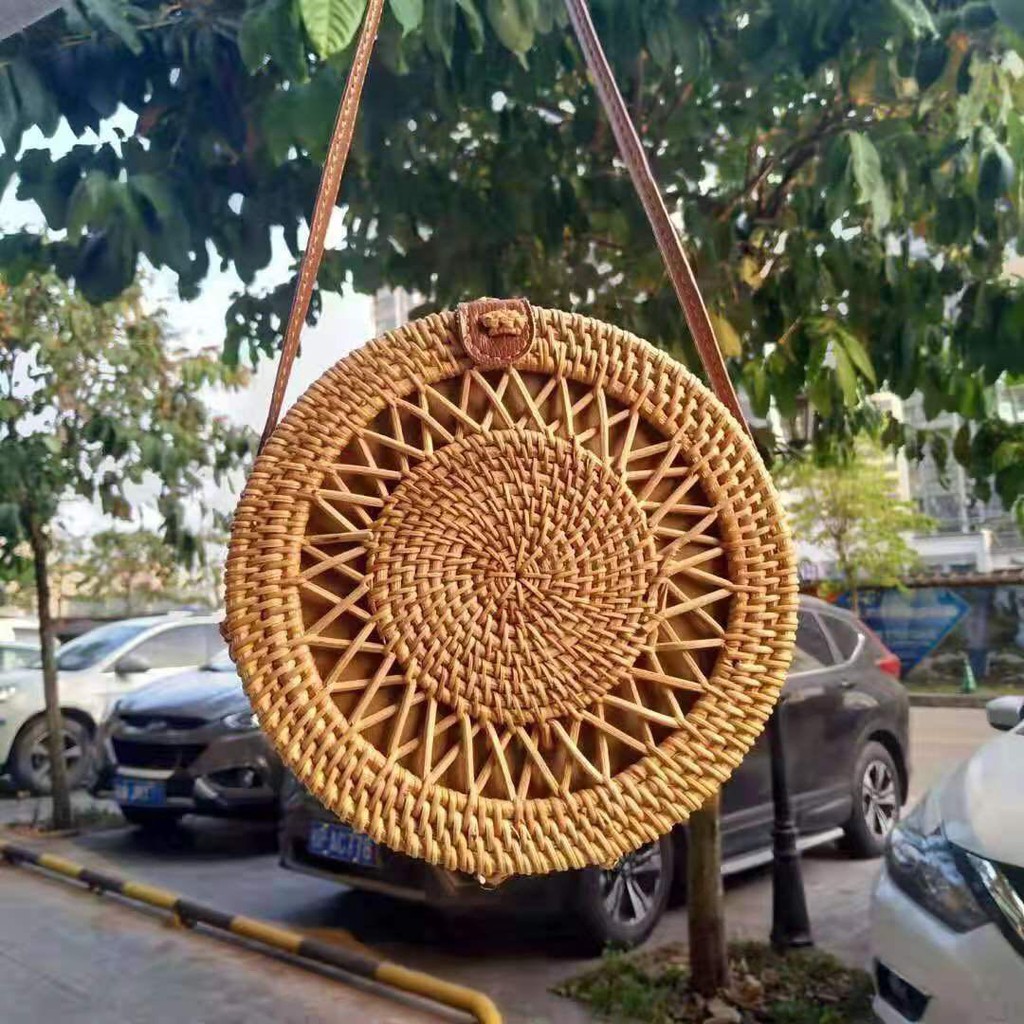 Túi xách mây tre thời trang du lịch biển nữ